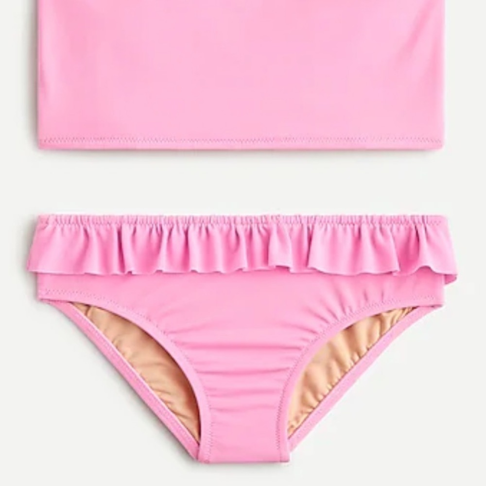 J crew pink ruffle bikini swim bottoms NWOT Barbie
